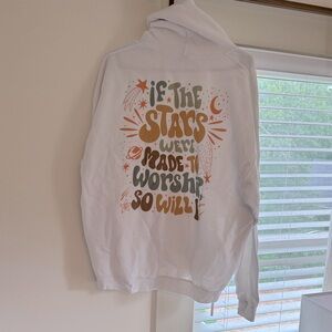 Graphic White Hoodie